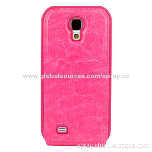 Magnetic PU Leather Flip Cover for Samsung Galaxy S5/S4, Various Colors Available